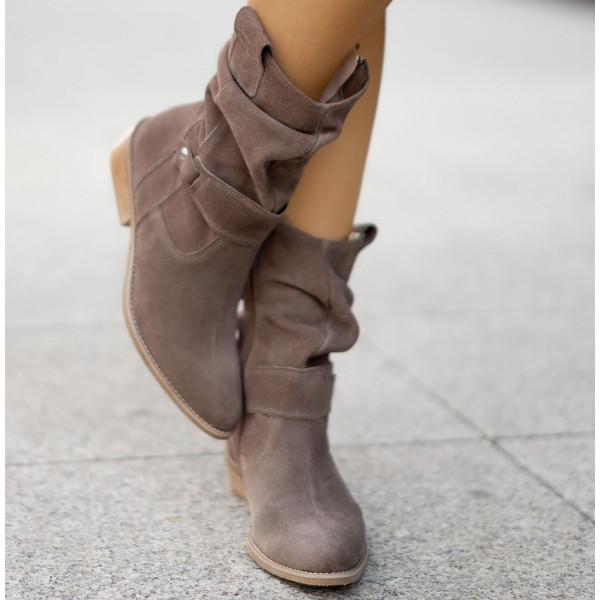 Bottines souples marron femme