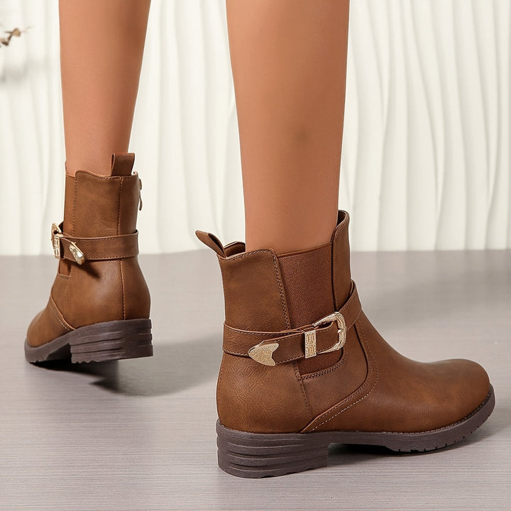 Bottines western marron clair femme