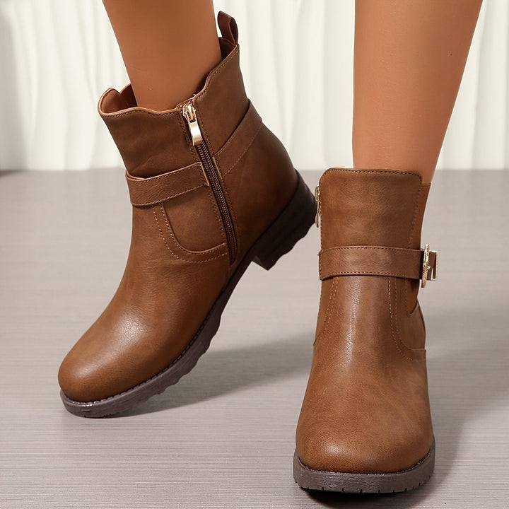 Bottines western à boucle femme