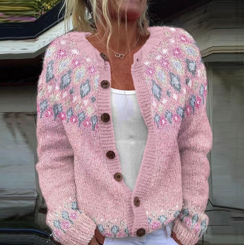 Hazel | Cardigan rose confort