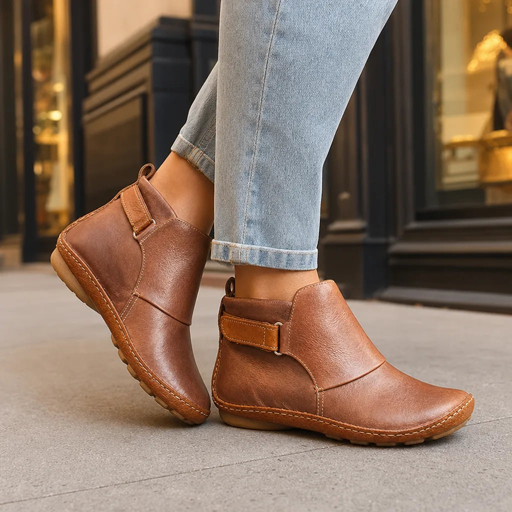 Bottines marron femme