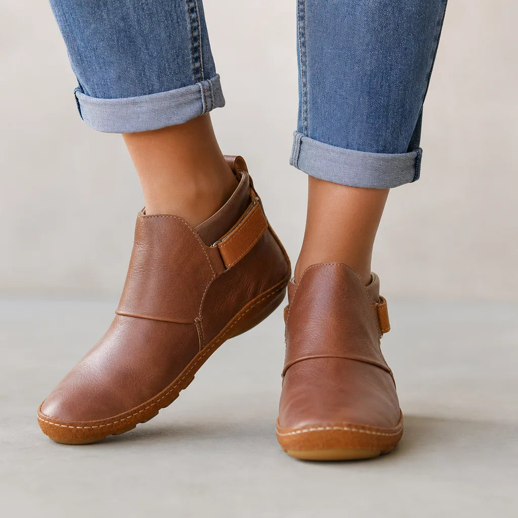 Bottines marron femme