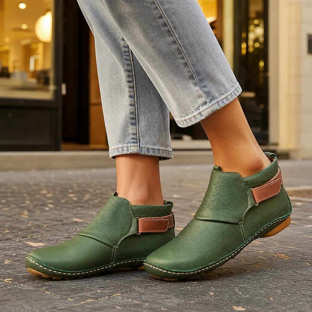 Bottines vert femme