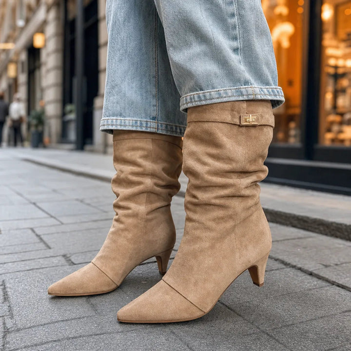 Bottes talon compensé femme