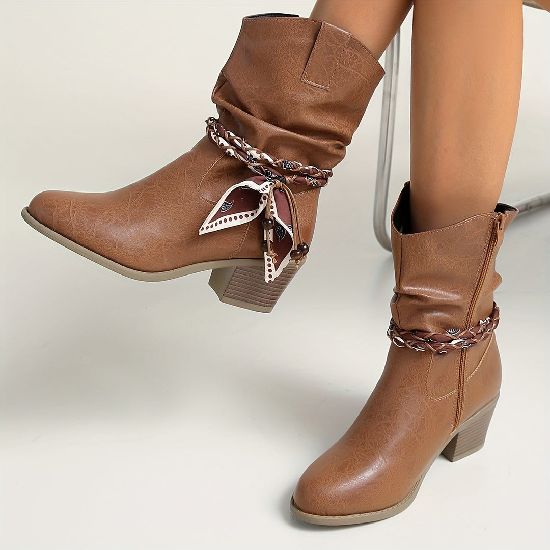 Bottines souples marron clair femme