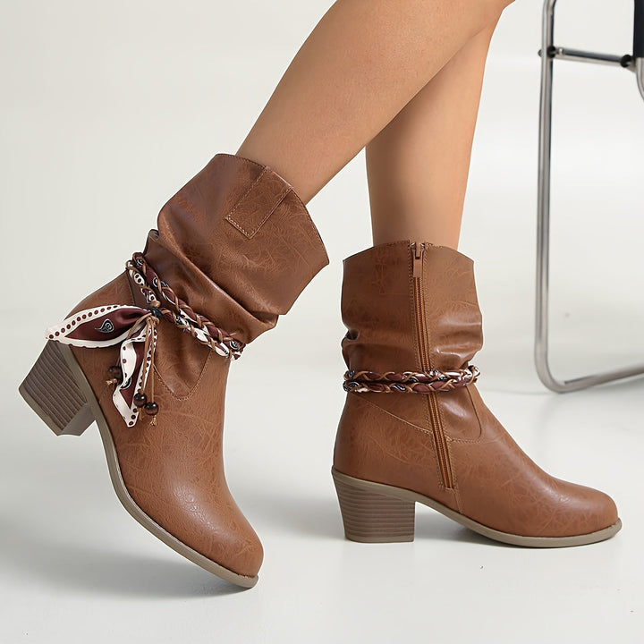 Bottines souples marron clair femme