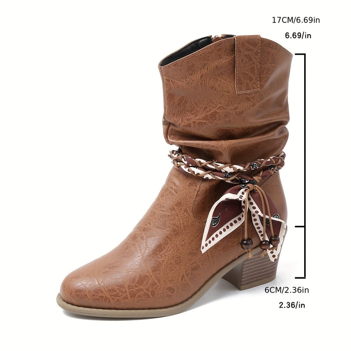Bottines breloque bandana femme
