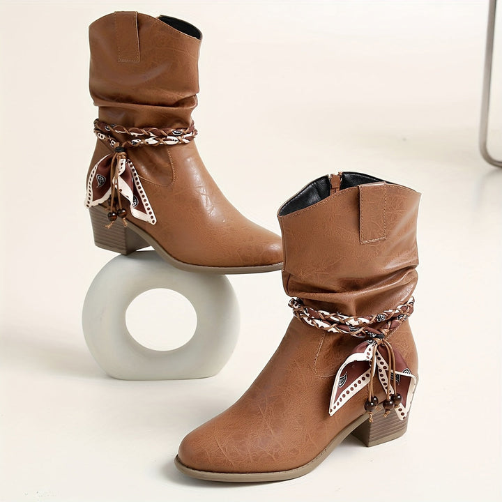 Bottines breloque bandana femme