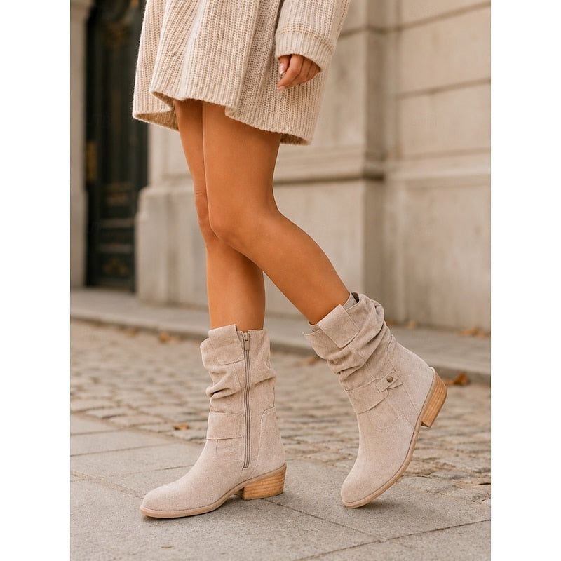 Tessa | Bottines Slouch à Boucles