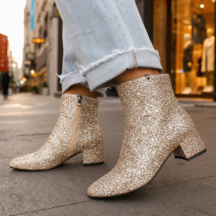 Bottines beige femme