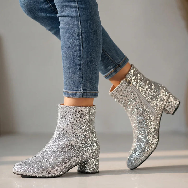 Bottines gris femme