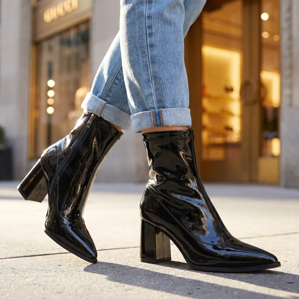 Bottines noir femme