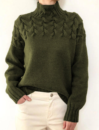 Pull col roulé décontracté femme