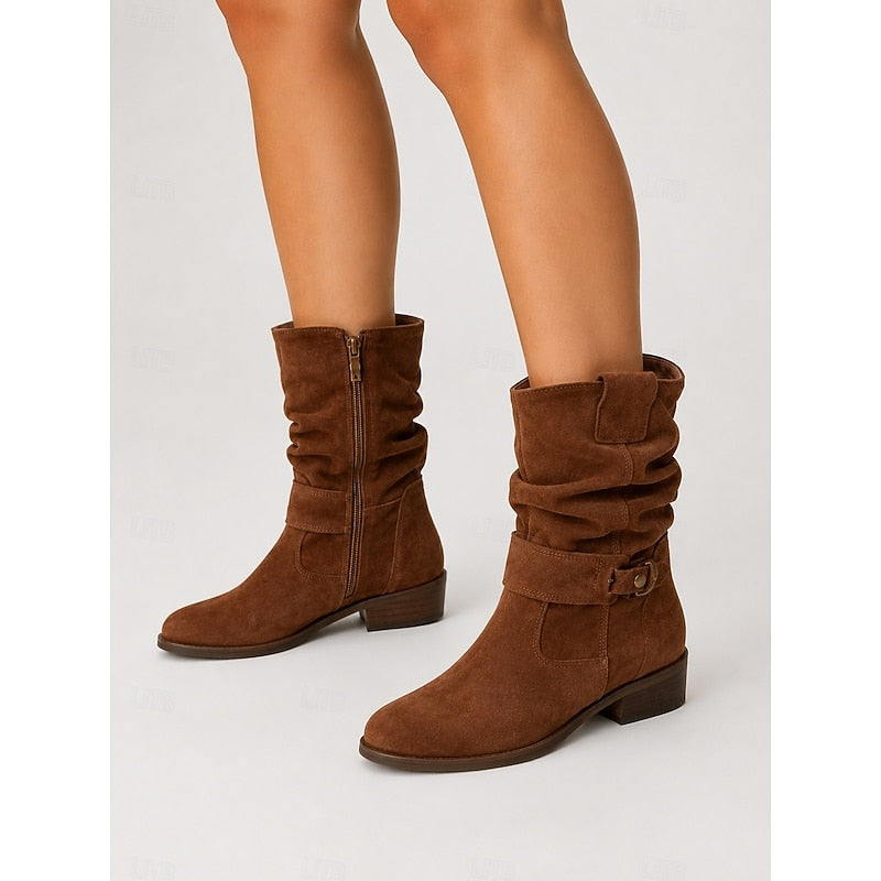 Tessa | Bottines Slouch à Boucles