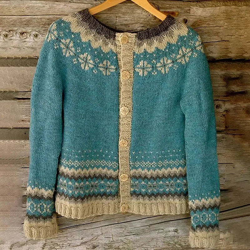 Allaira | Cardigan islandais vintage