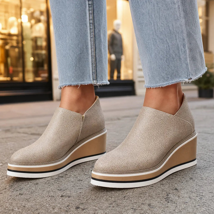 Bottines à bout pointu et soufflet stretch pour femme