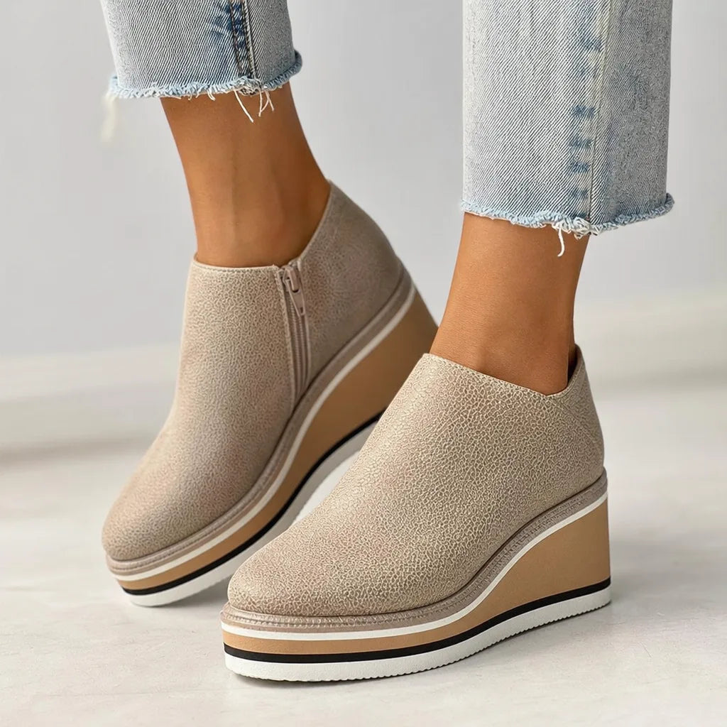 Bottines à bout pointu et soufflet stretch pour femme