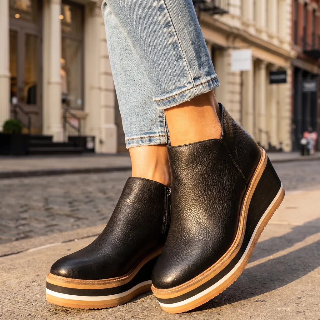 Bottines à bout pointu et soufflet stretch pour femme