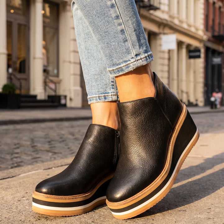 Bottines à bout pointu et soufflet stretch pour femme