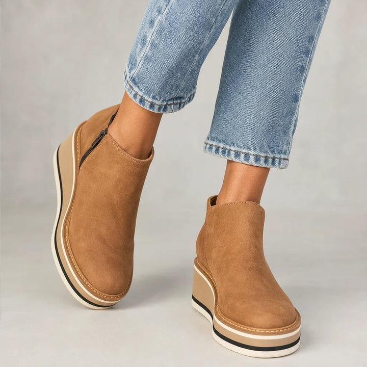 Bottines à bout pointu et soufflet stretch pour femme