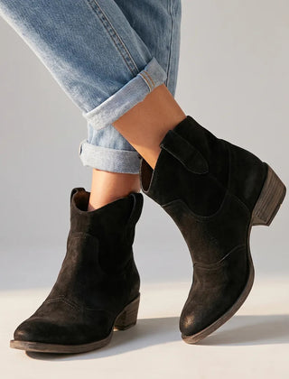 Bottes santiag à enfiler à finition patinée pour femme