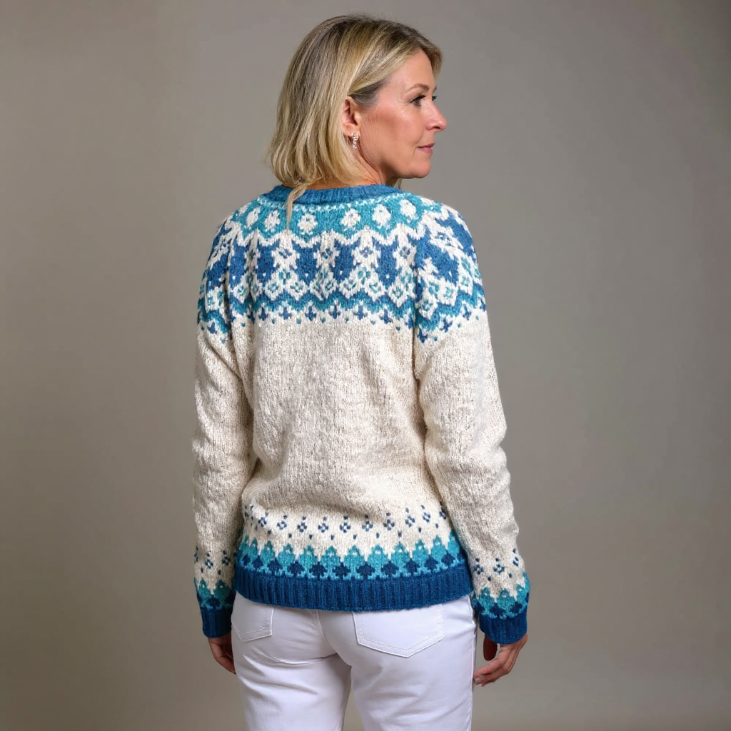 Eva | Cardigan islandais vintage fait main