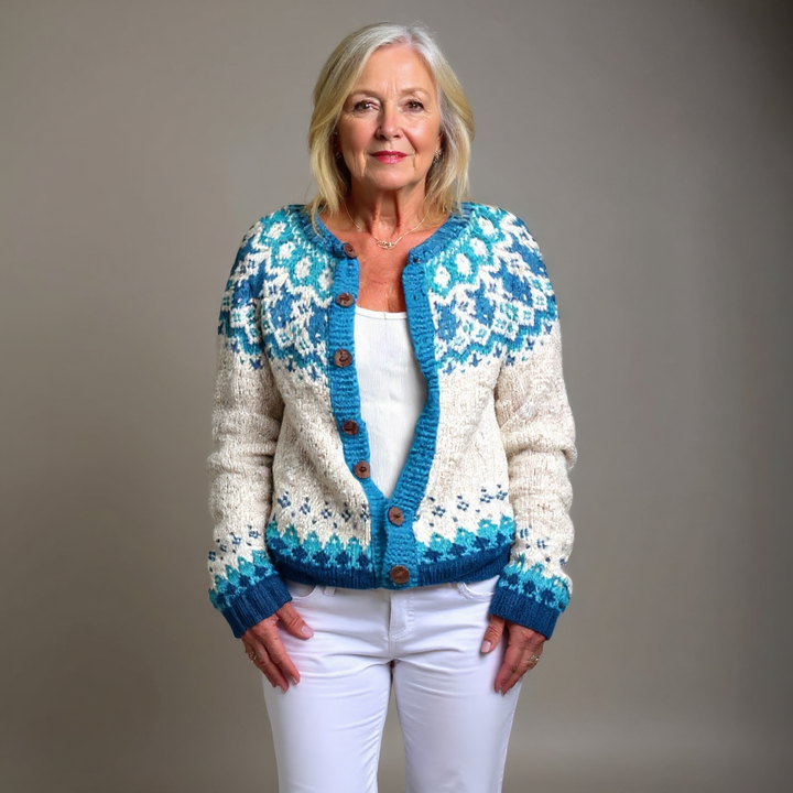 Eva | Cardigan islandais vintage fait main