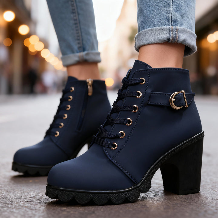 Bottines similicuir à talon femme