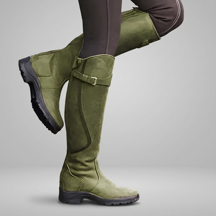 Bottes montantes doublées à tige haute pour femme