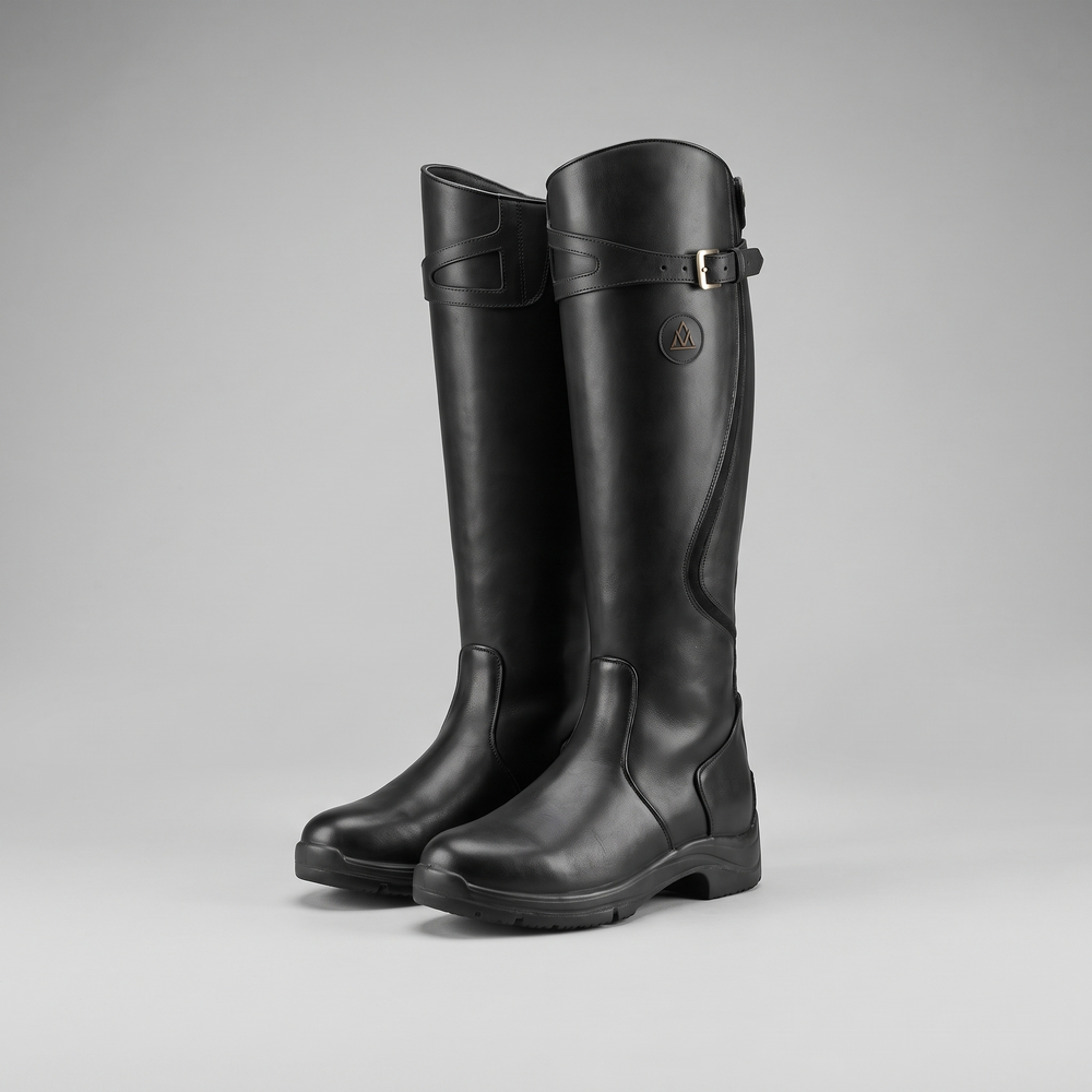 Bottes montantes doublées vertes femme