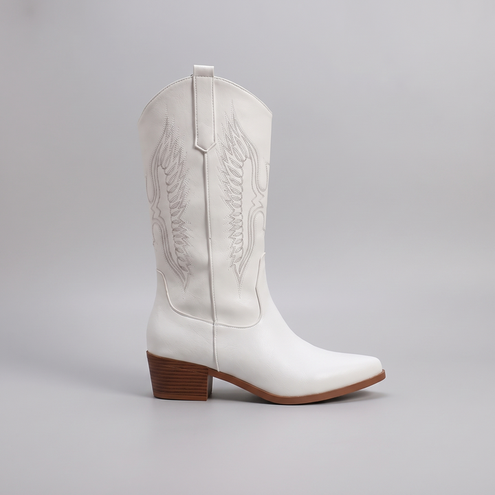 Bottes santiag ailes brodées femme