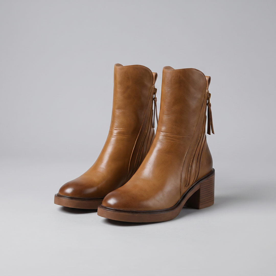 Bottines talon bas femme