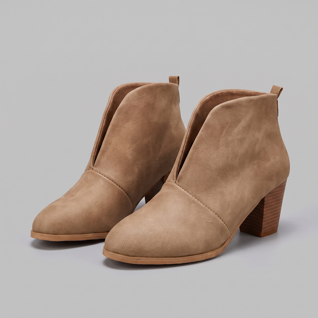 Bottines échancrure en V femme