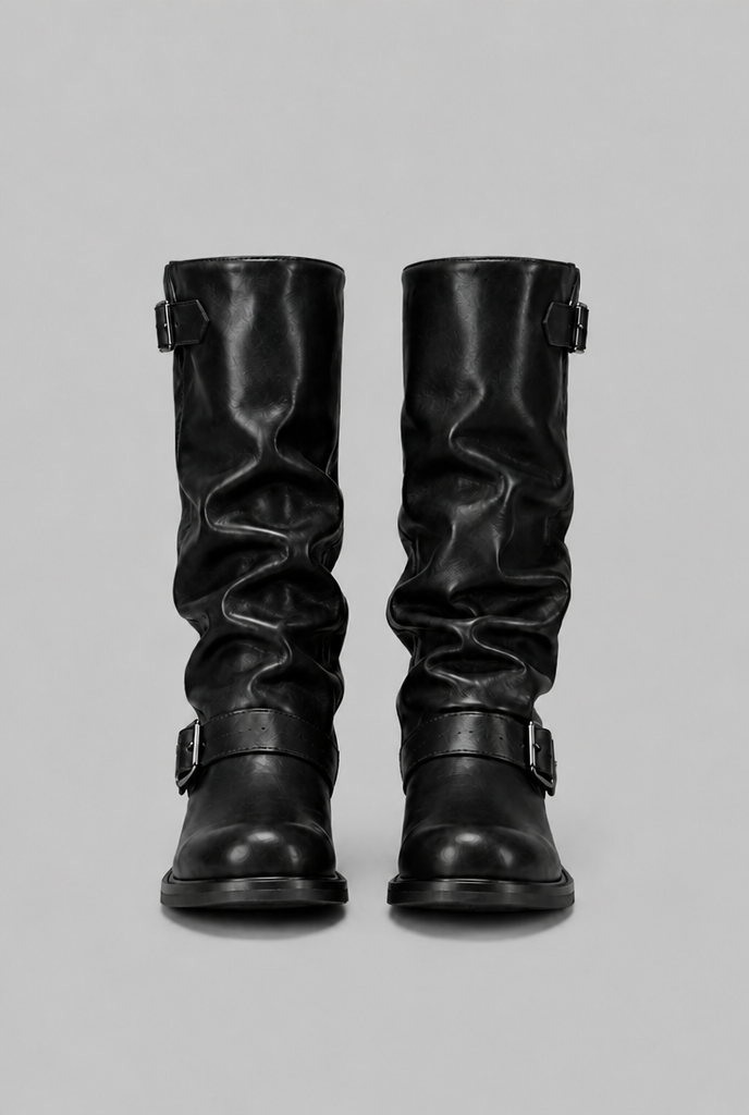 Lily | Bottes Slouch Hautes à Boucles