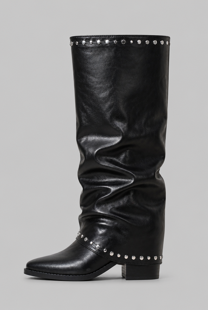 Elena | Bottes Slouch Hautes à Paillettes