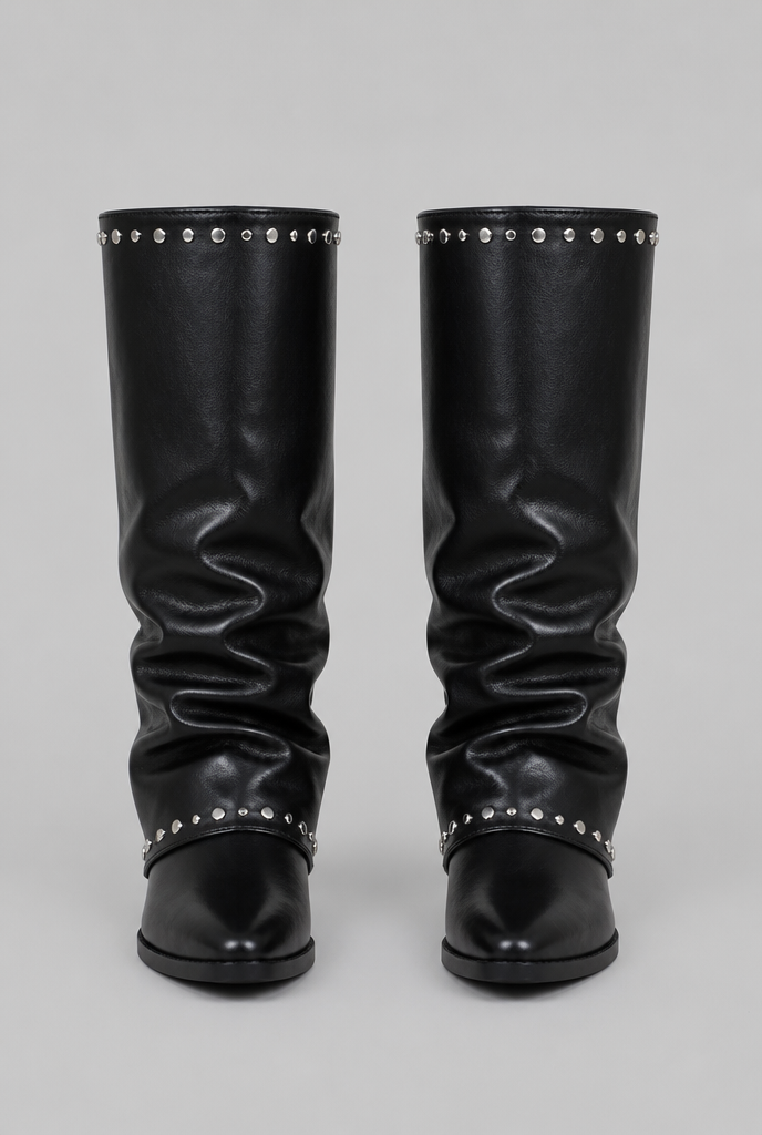 Elena | Bottes Slouch Hautes à Paillettes