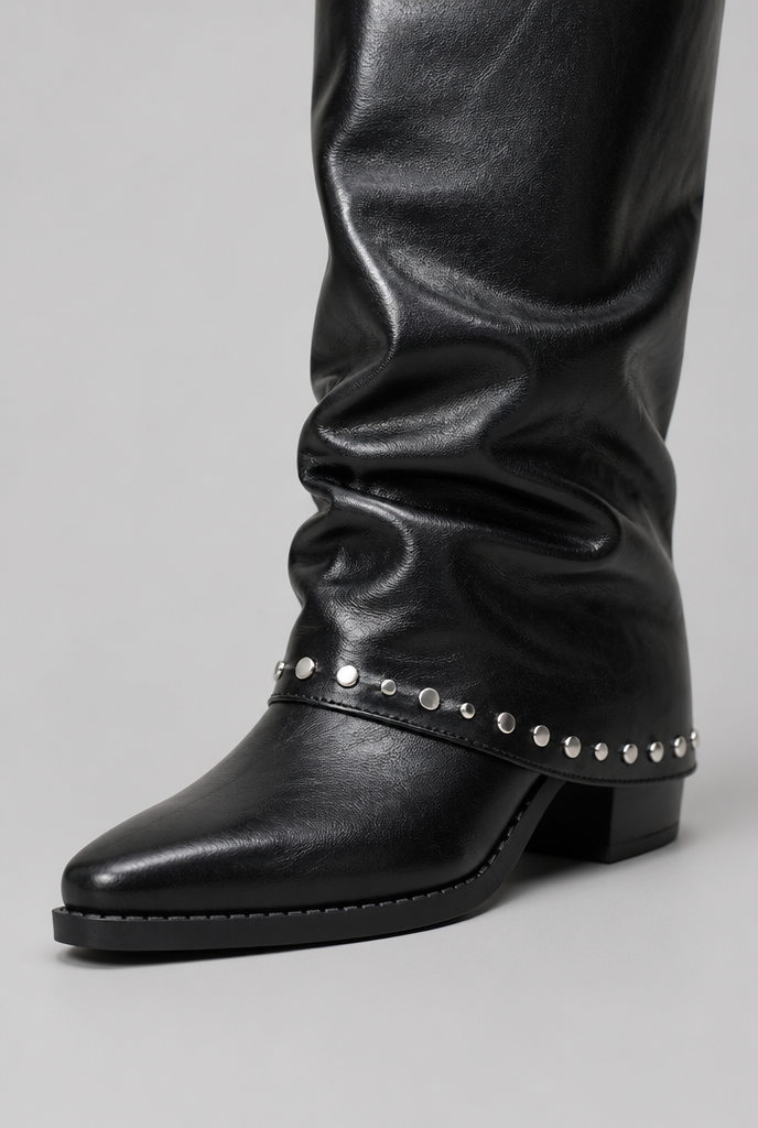 Elena | Bottes Slouch Hautes à Paillettes