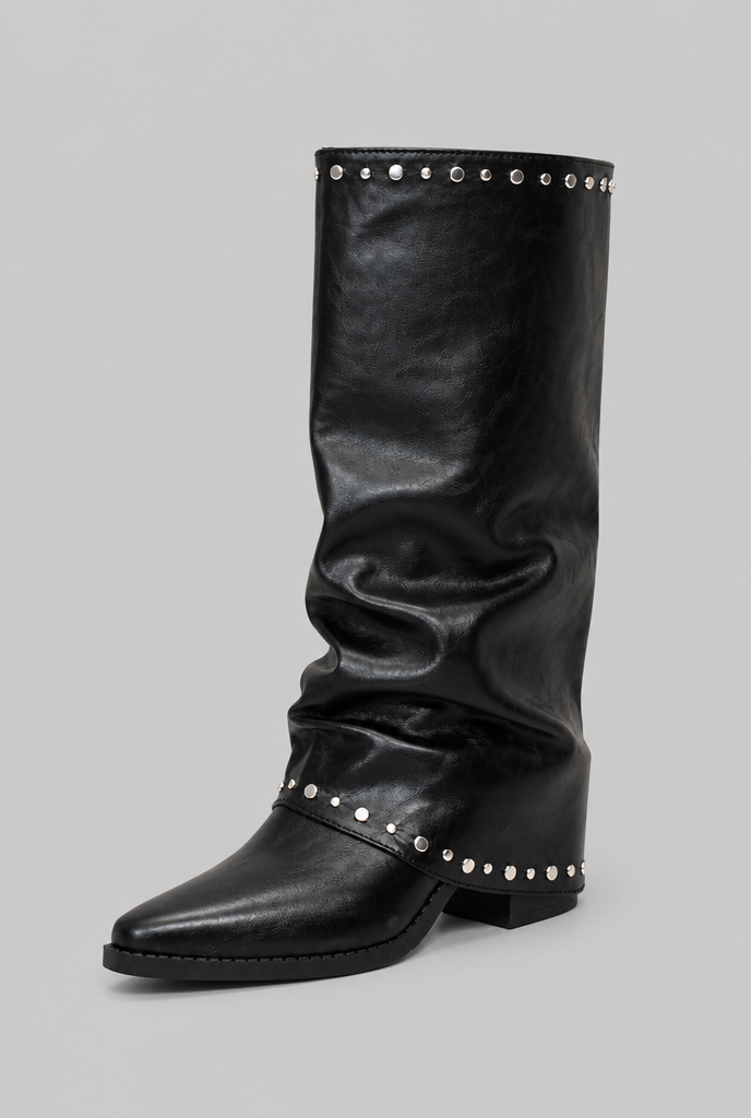 Elena | Bottes Slouch Hautes à Paillettes