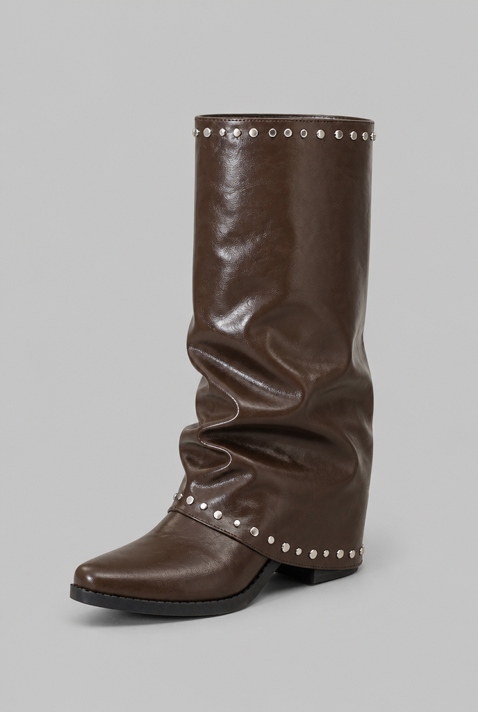 Elena | Bottes Slouch Hautes à Paillettes
