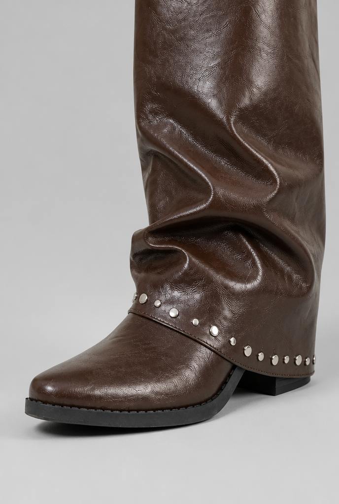Elena | Bottes Slouch Hautes à Paillettes