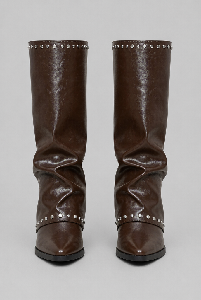 Elena | Bottes Slouch Hautes à Paillettes