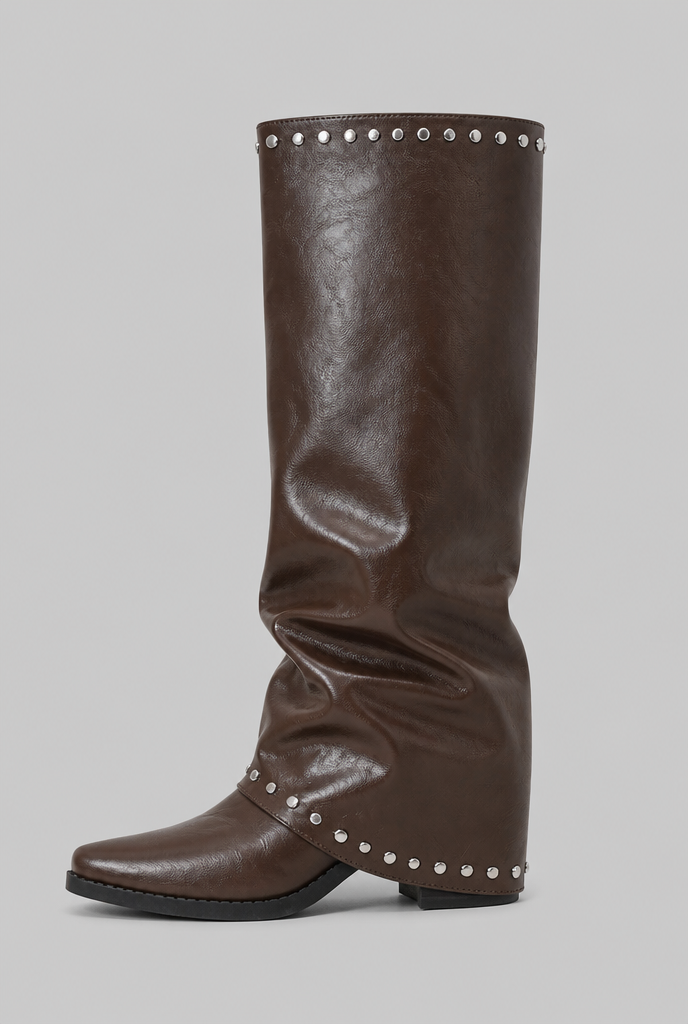 Elena | Bottes Slouch Hautes à Paillettes