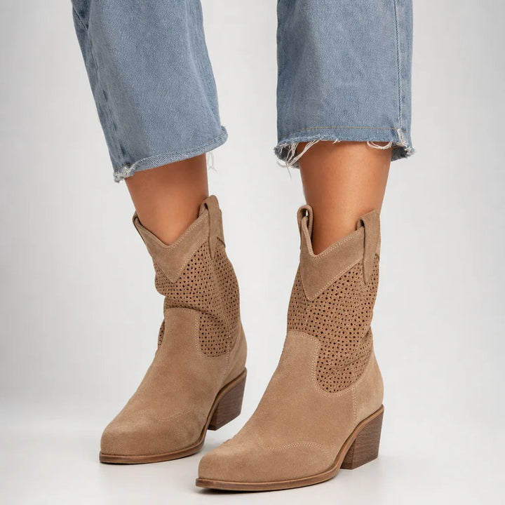 Bottines marron femme