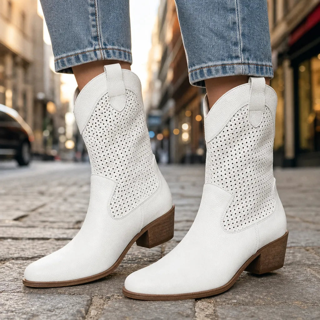 Bottines blanc femme