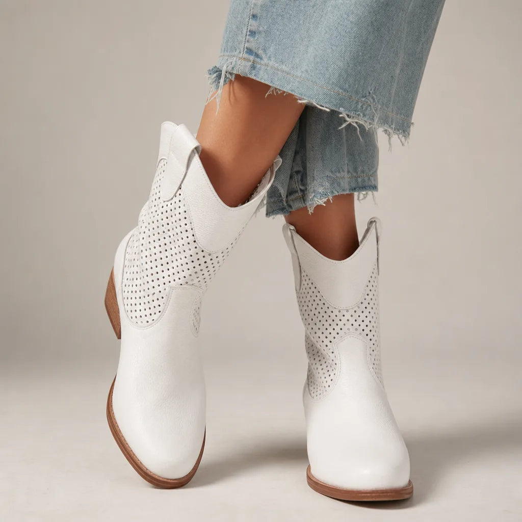 Bottines blanc femme