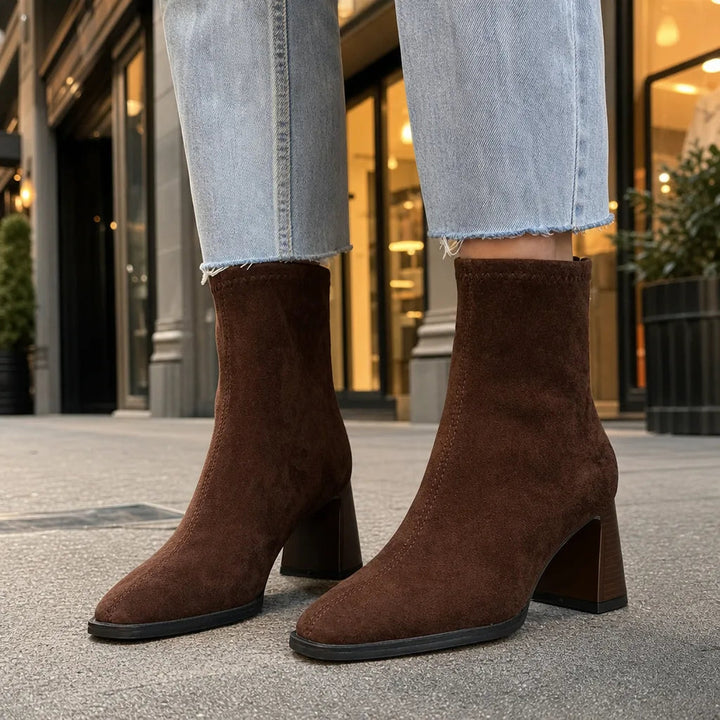 Bottines marron femme