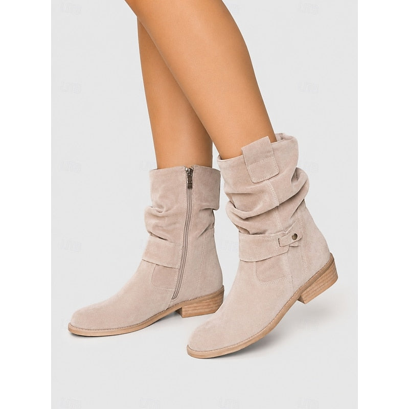 Tessa | Bottines Slouch à Boucles