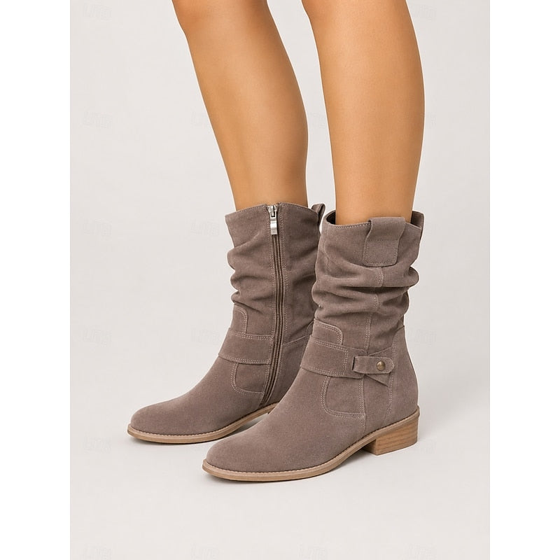 Tessa | Bottines Slouch à Boucles