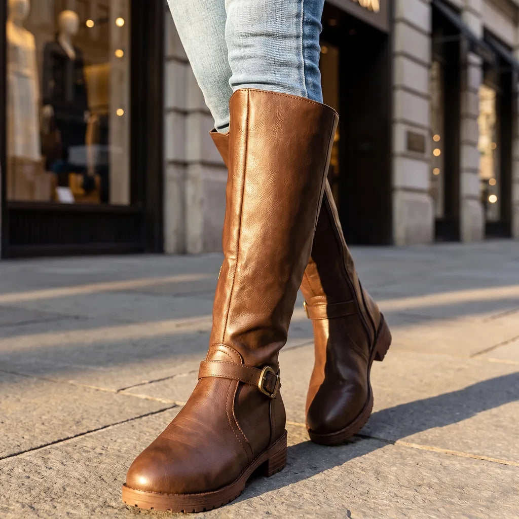 Bottes marron femme