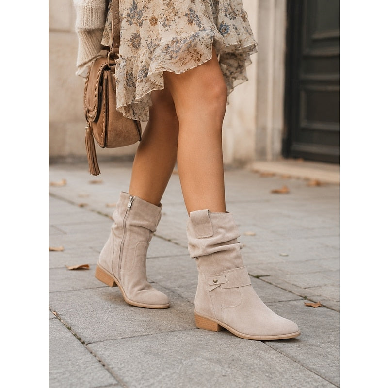 Tessa | Bottines Slouch à Boucles